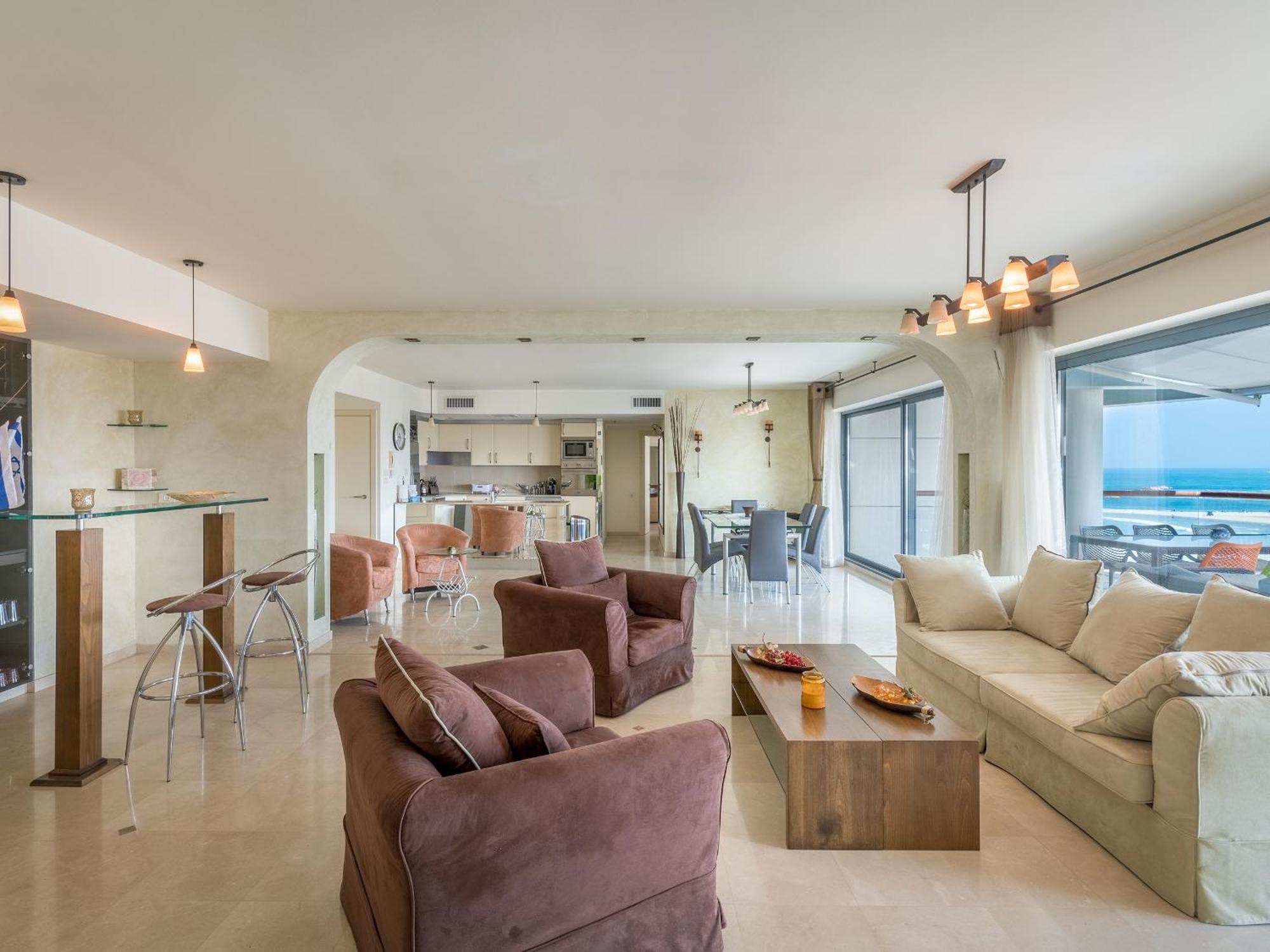 Front Of Beach Next Ritz Hotel - 3 Bedroom& 3 Bathroom Herzliya Quarto foto